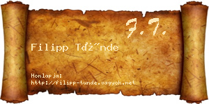 Filipp Tünde névjegykártya