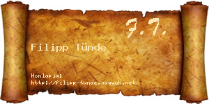 Filipp Tünde névjegykártya