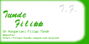 tunde filipp business card